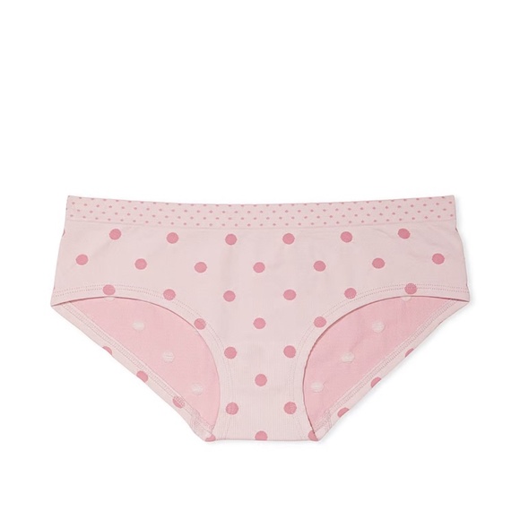 Victoria's Secret Seamless Hiphugger Panty Pink Dots Large NEW - Picture 5 of 6